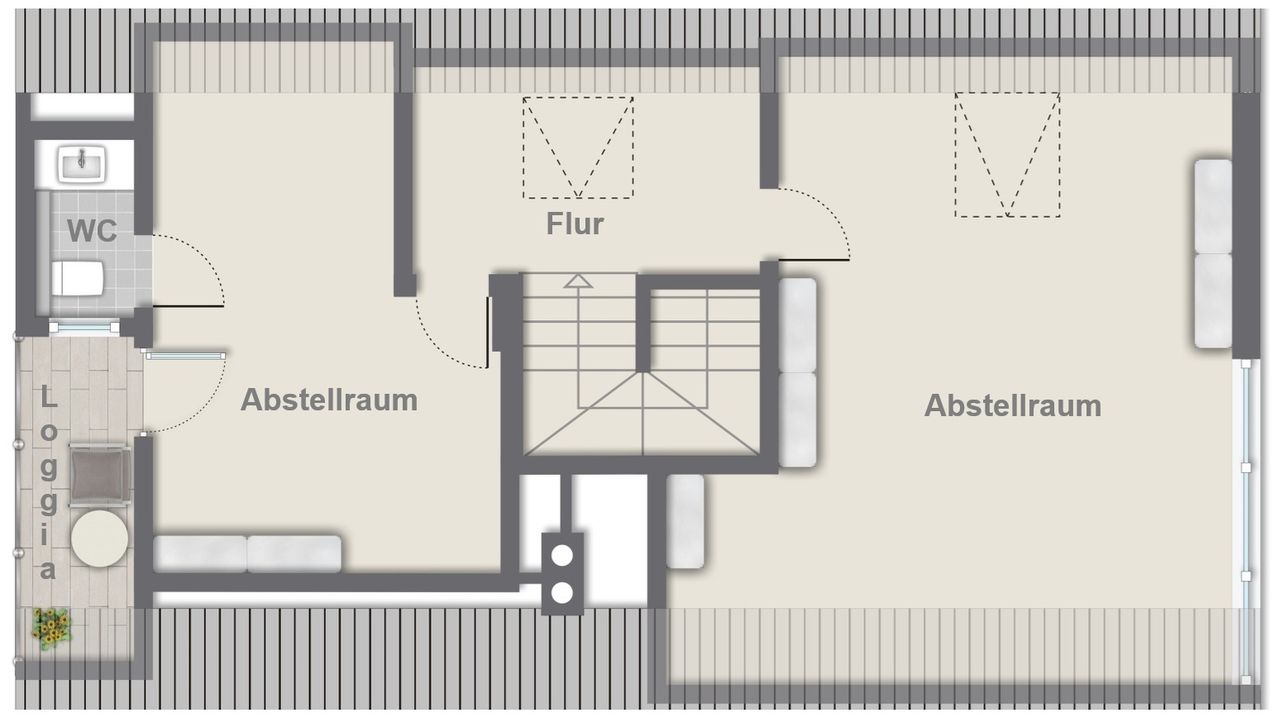 Grundriss Spitzboden
